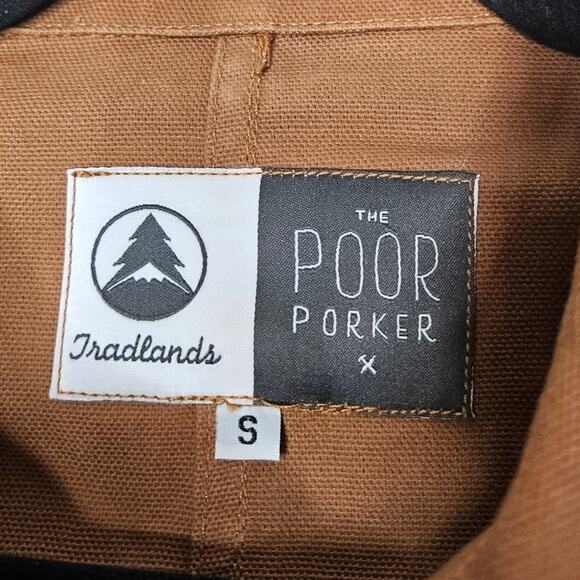 Tradlands S Poor Porker Khaki Brown Robyn Jacket Cotton Gorpcore Chore Barn - Picture 5 of 5